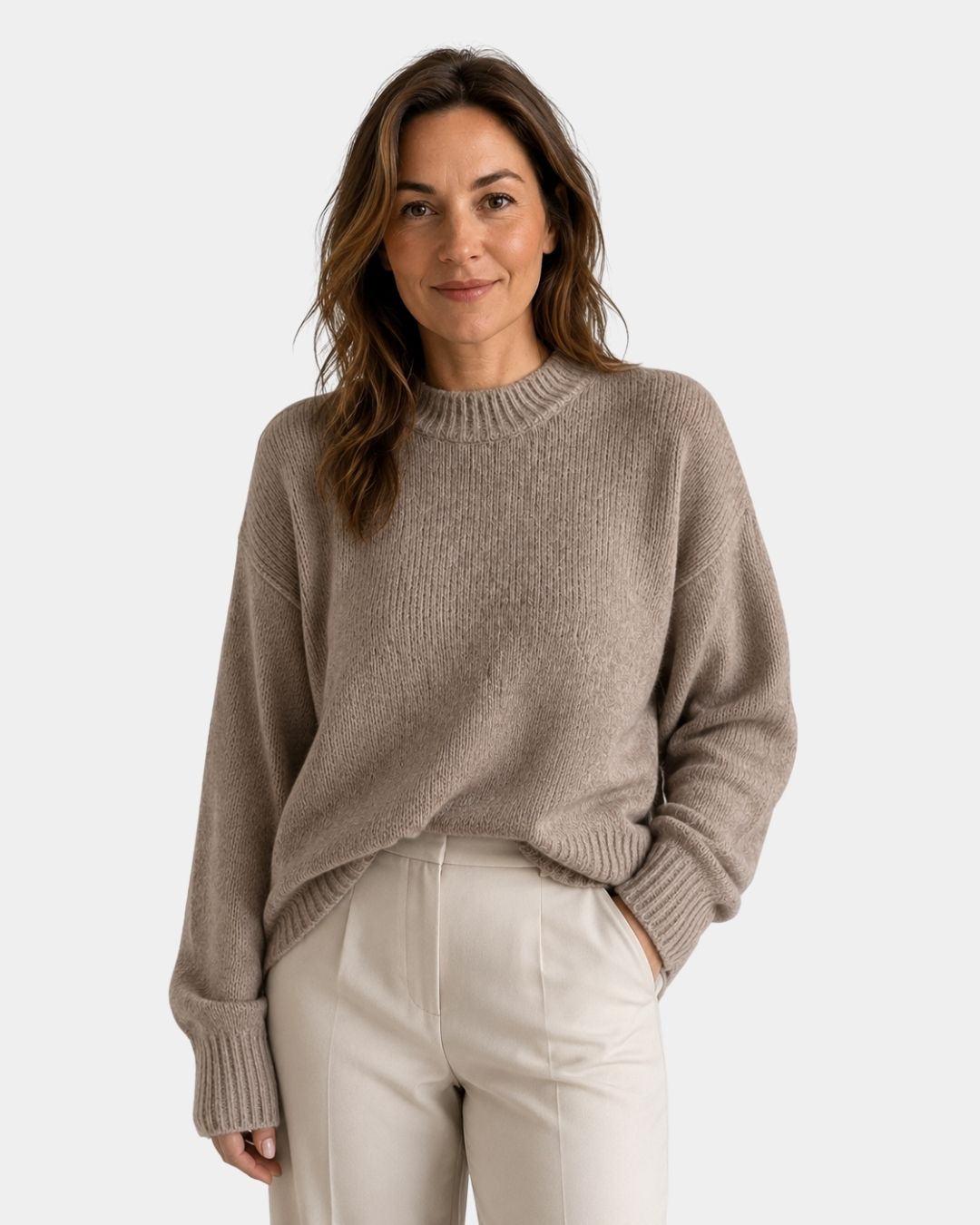 Mae | Pull à Col Rond et Manches Bouffantes