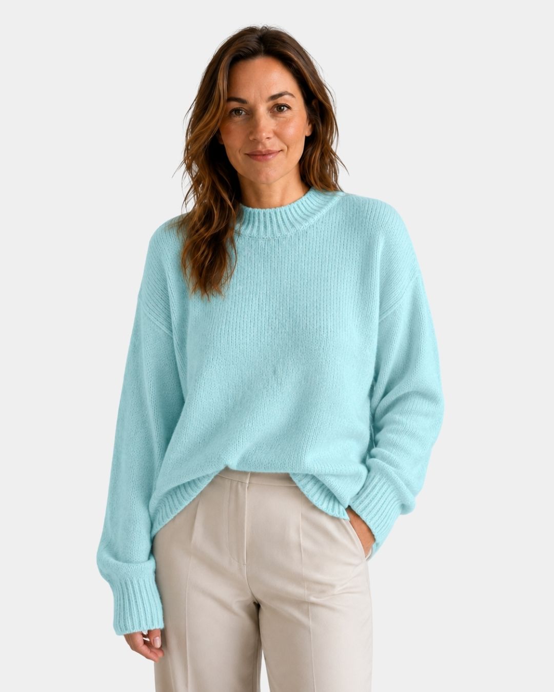 Mae | Pull à Col Rond et Manches Bouffantes