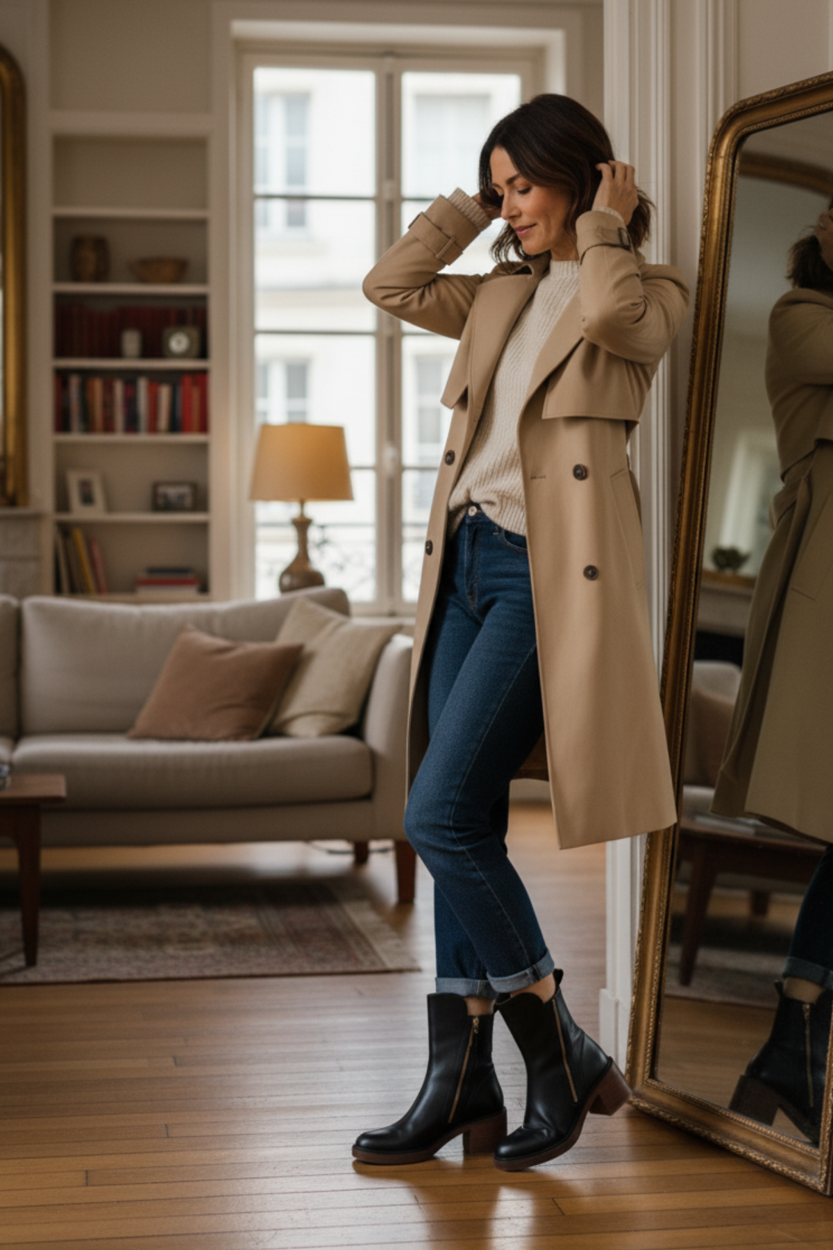 Pernelle | Bottes en Cuir à Talon Carré