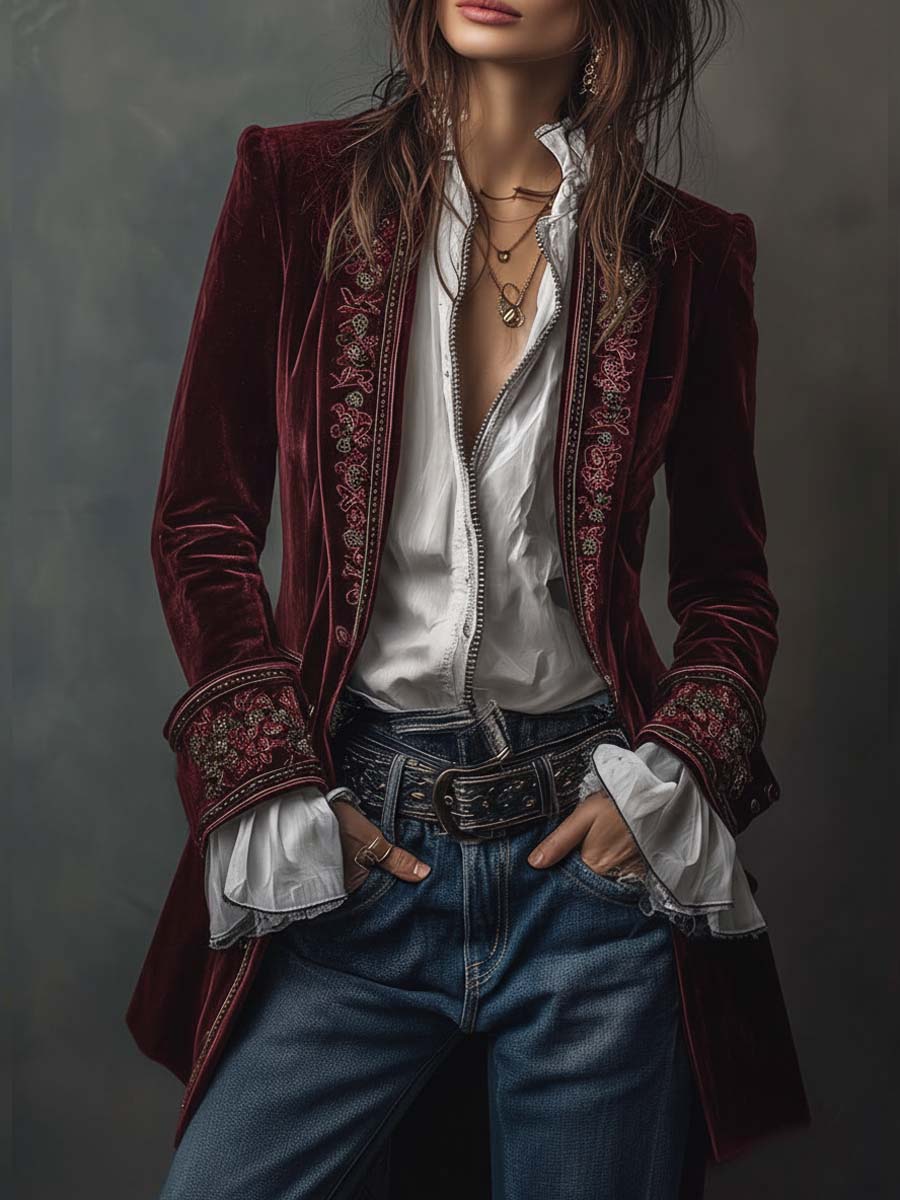 Anastasia | Veste Longue Brodée