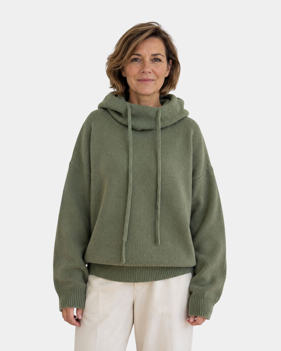 Marie | Pull Douillet avec Col Haut et Capuche