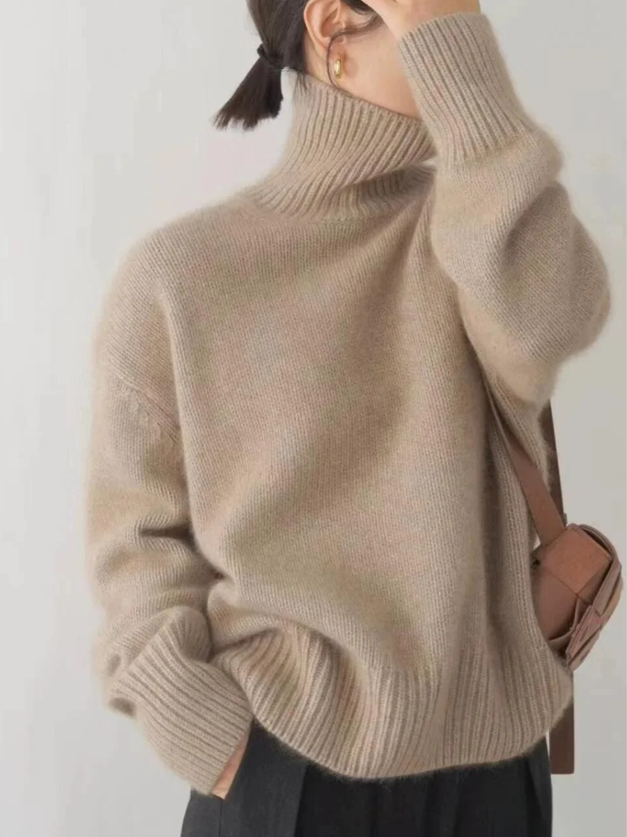 Amy | Pull Décontracté à Col Roulé