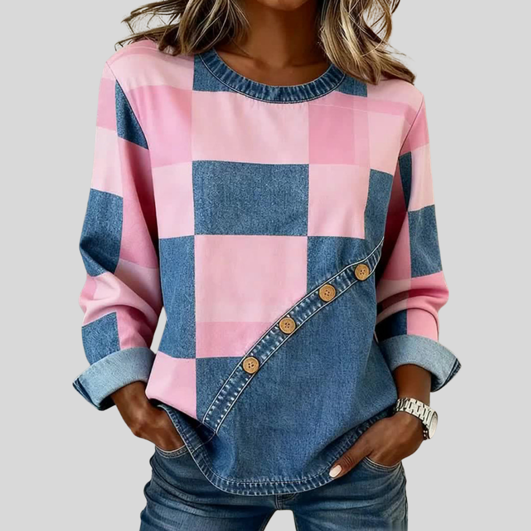 Jacqueline | Sweat à Empiècements Multicolores