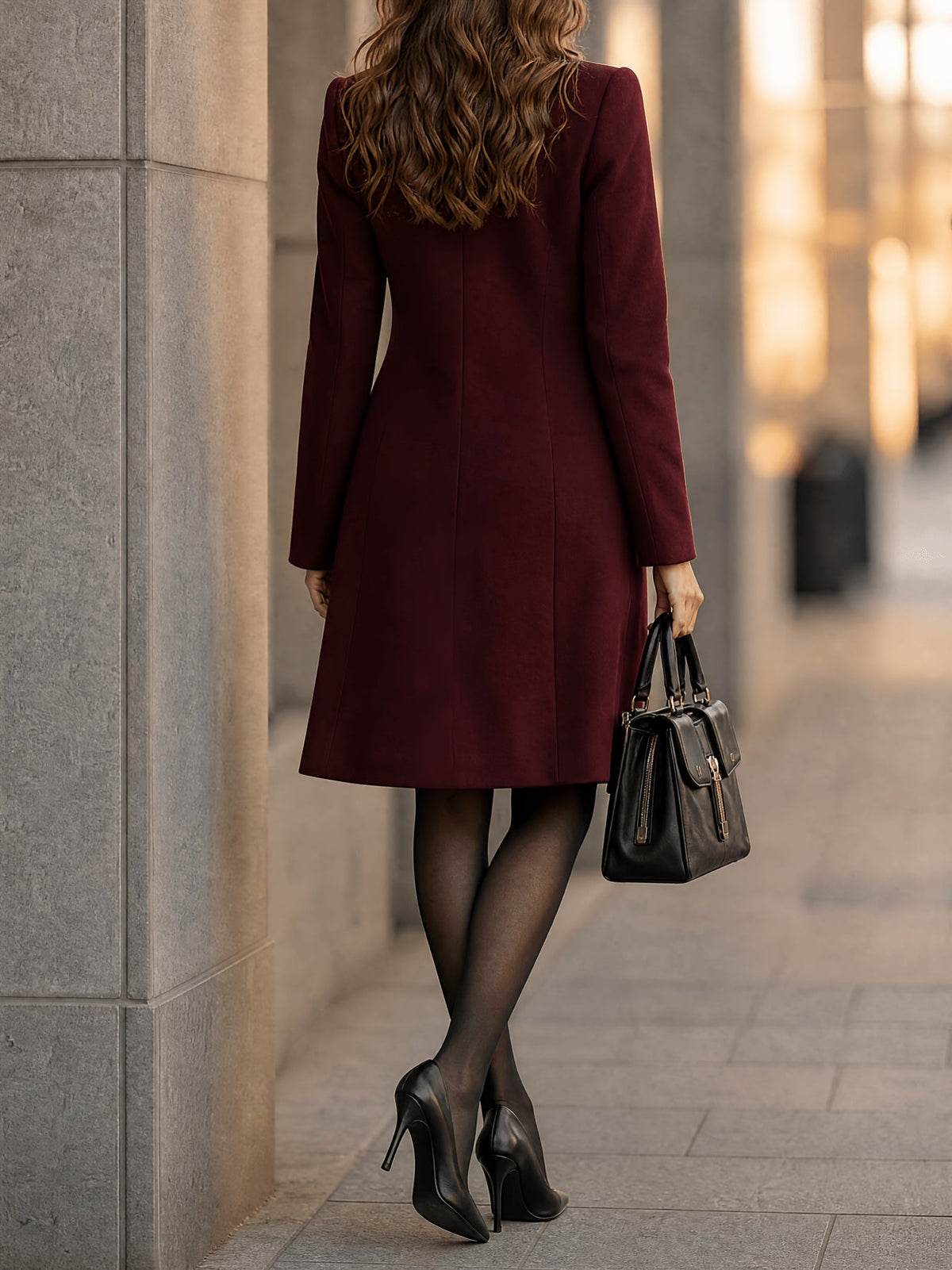 Vivienne | Manteau Cintré à Double Boutonnage