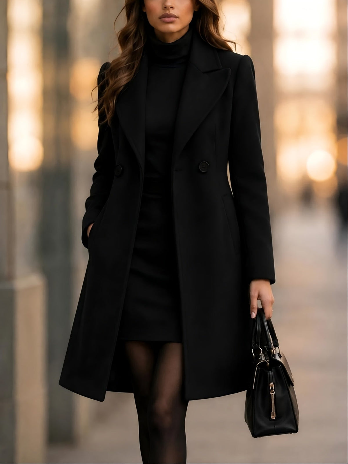 Vivienne | Manteau Cintré à Double Boutonnage