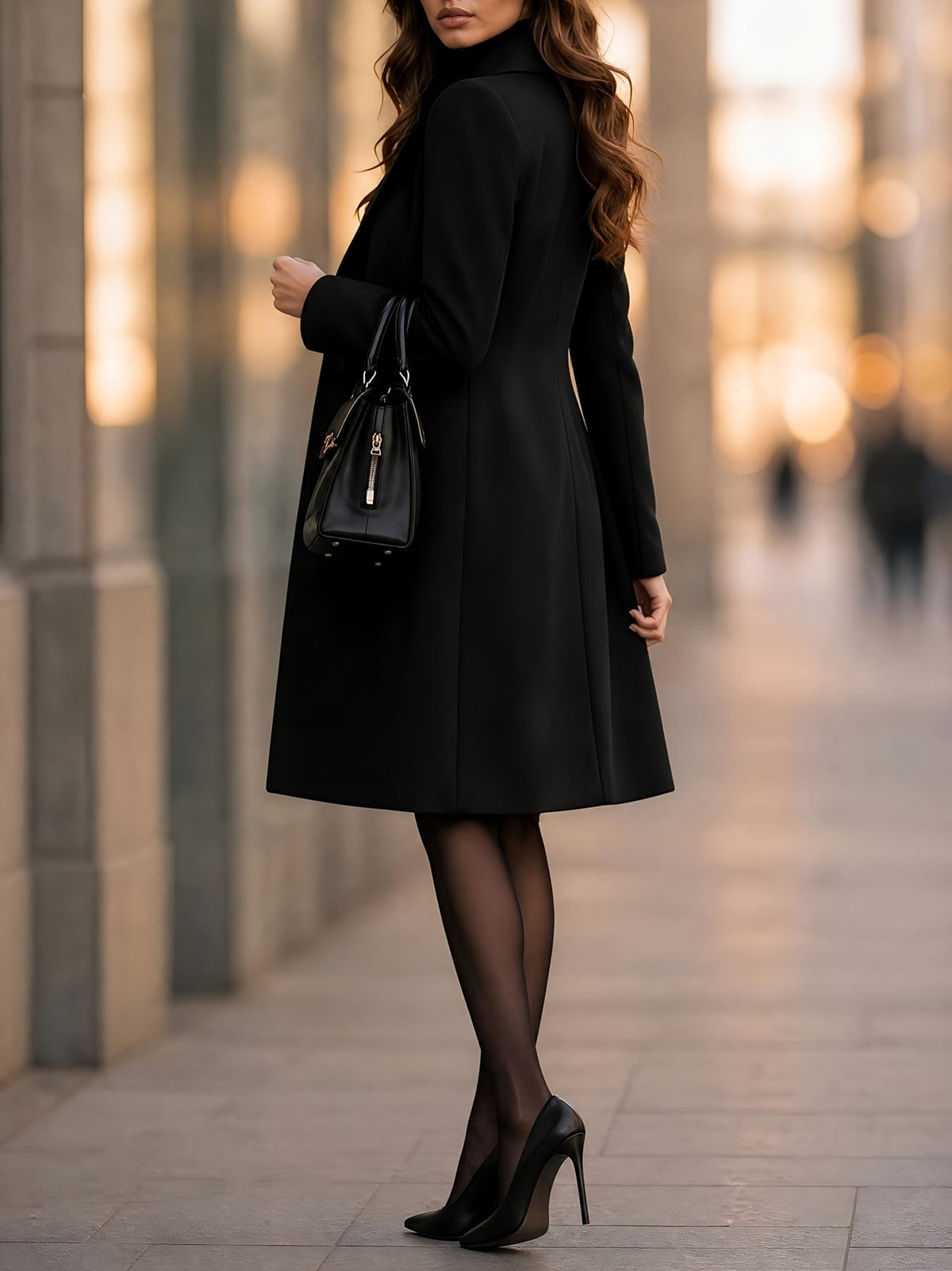 Vivienne | Manteau Cintré à Double Boutonnage