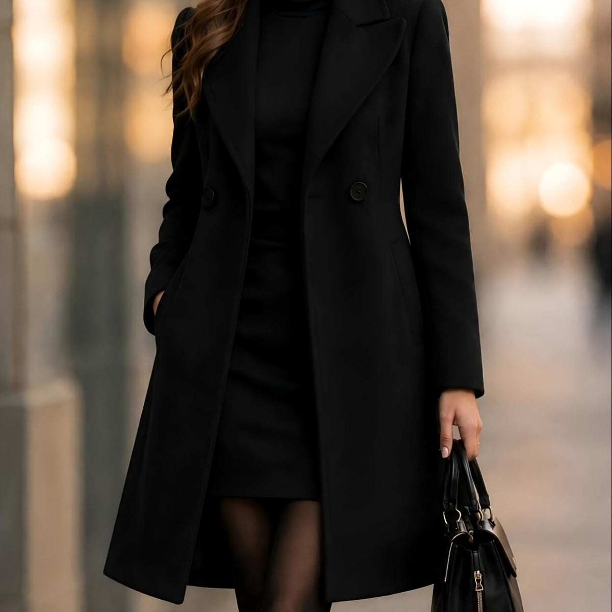Vivienne | Manteau Cintré à Double Boutonnage