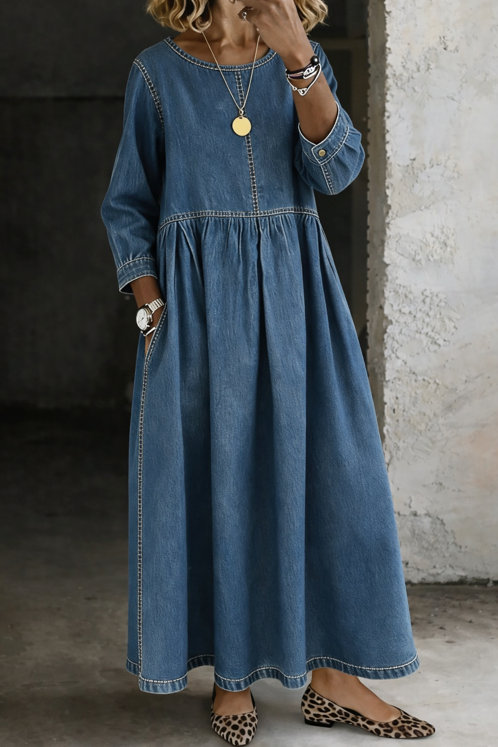 Zephyrelle | Robe Longue Vintage en Jean