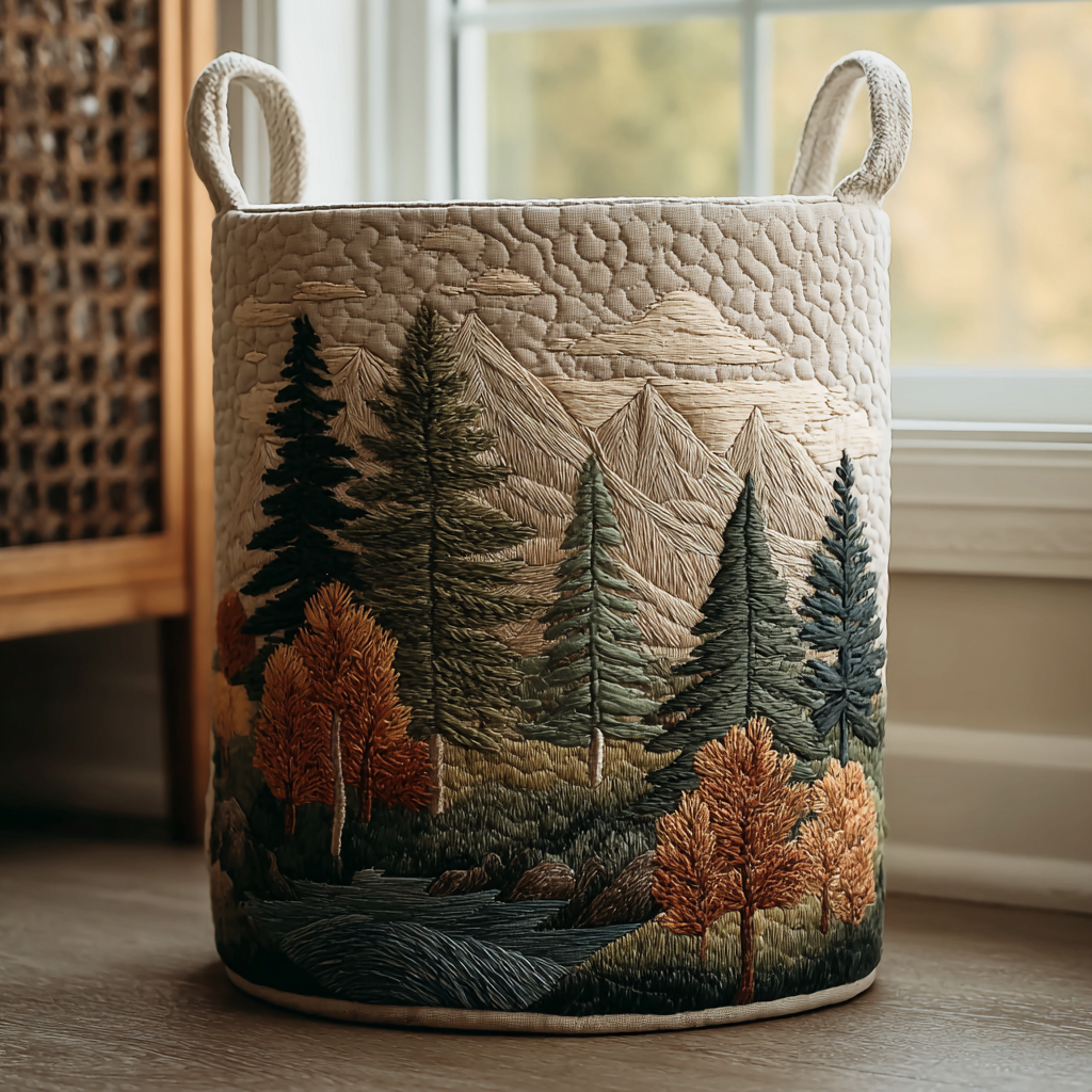 Vue sur la Montagne | Panier de Rangement Matelassé