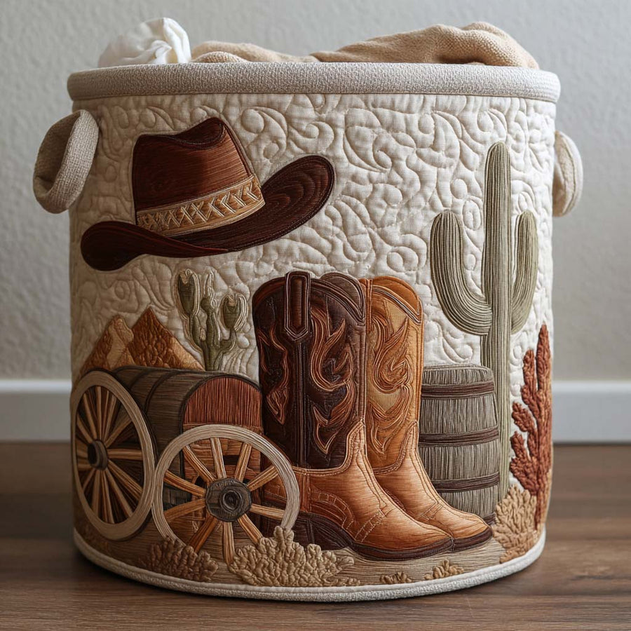 Esprit Western | Panier de Rangement Matelassé