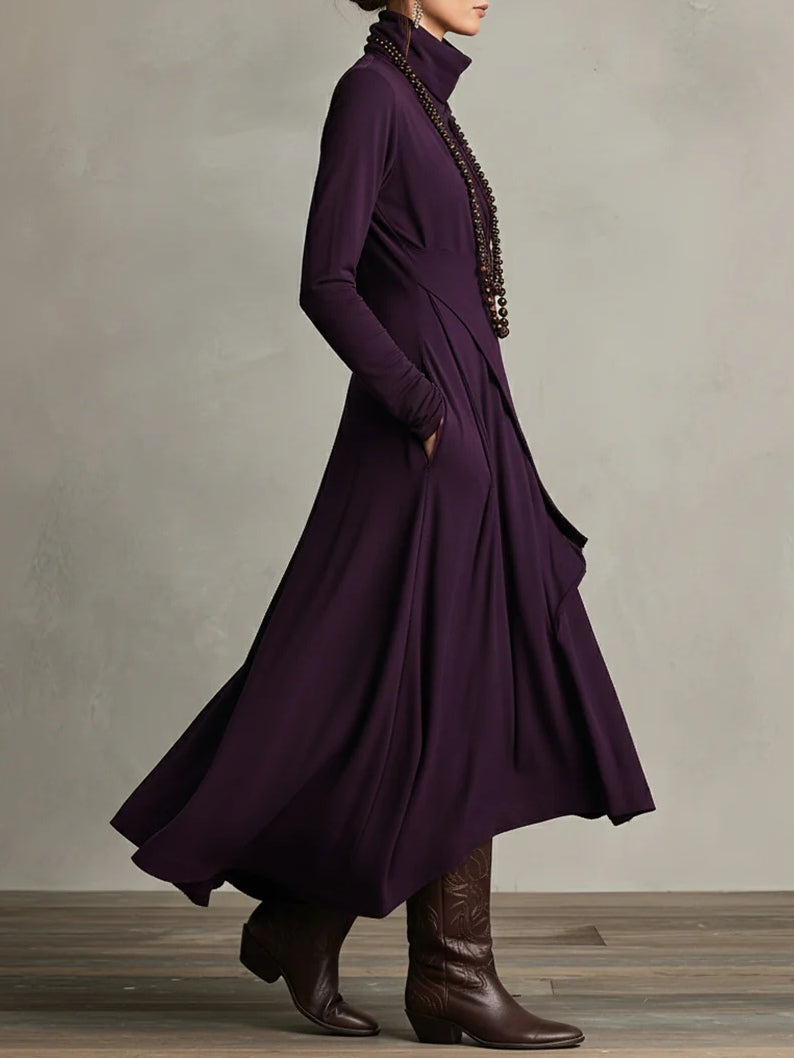 Genevieve | Robe Longue à Col Roulé