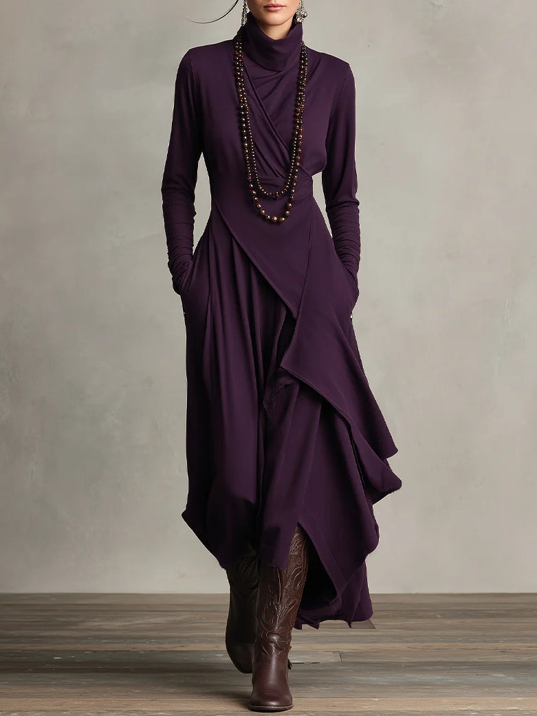 Genevieve | Robe Longue à Col Roulé