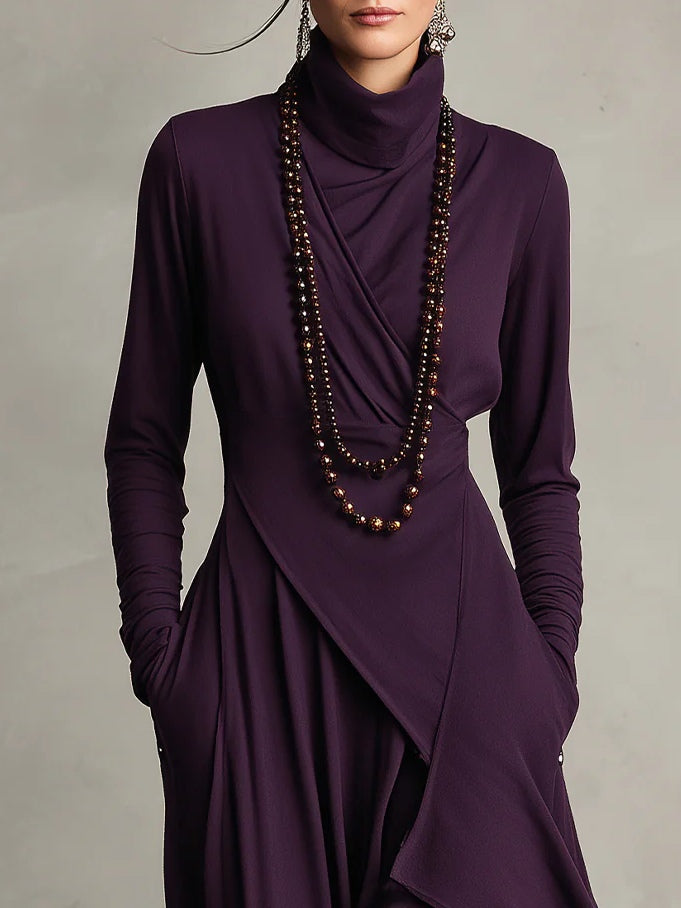Genevieve | Robe Longue à Col Roulé
