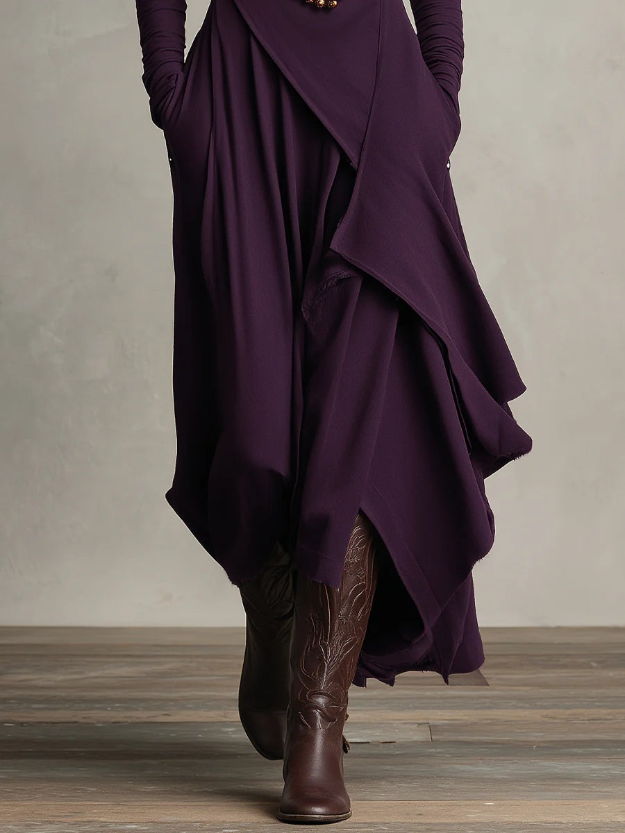 Genevieve | Robe Longue à Col Roulé