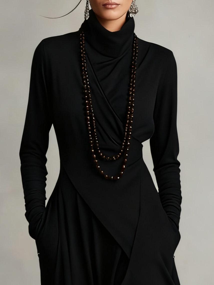 Genevieve | Robe Longue à Col Roulé