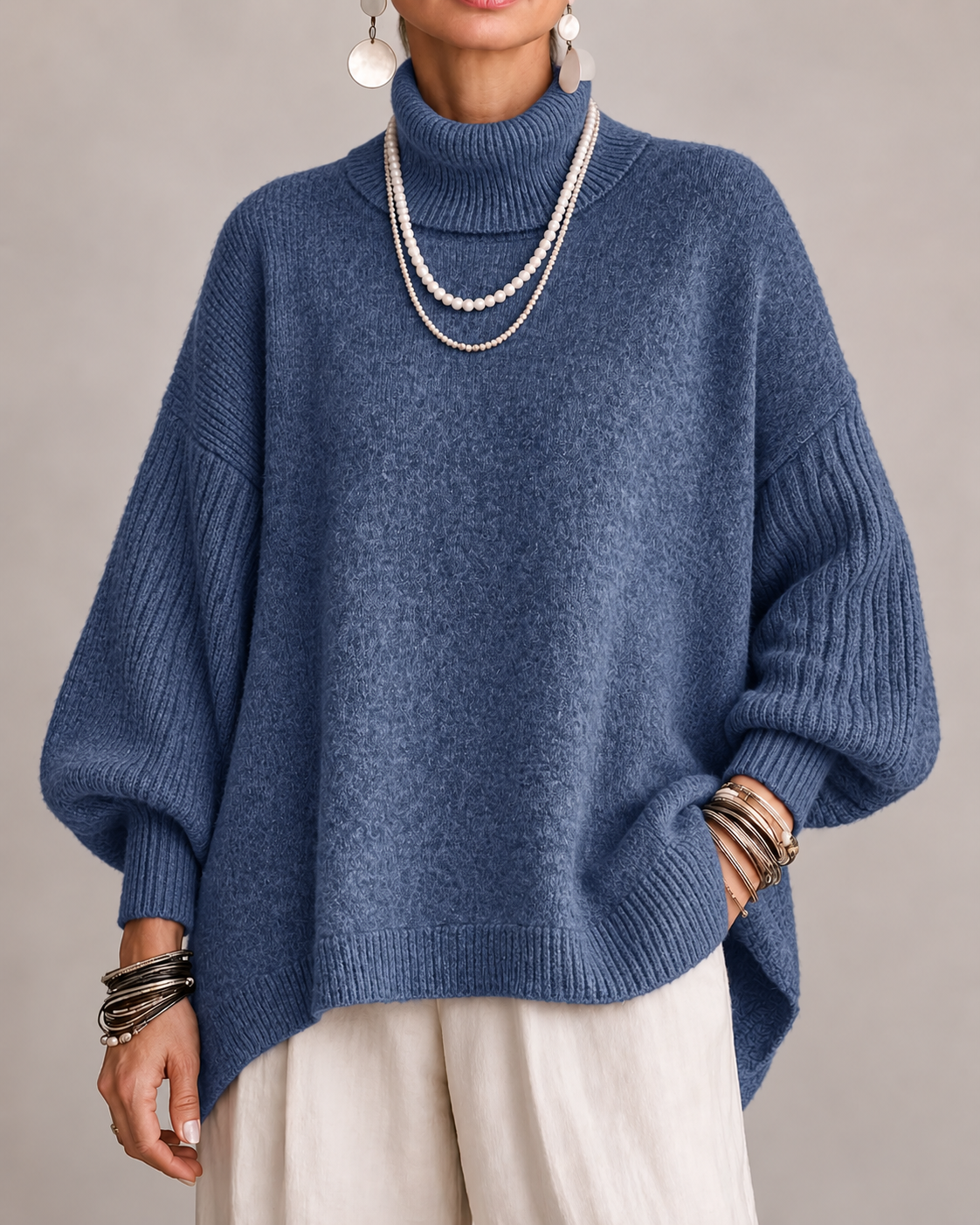 Kathleen | Pull Élégant à Col Roulé