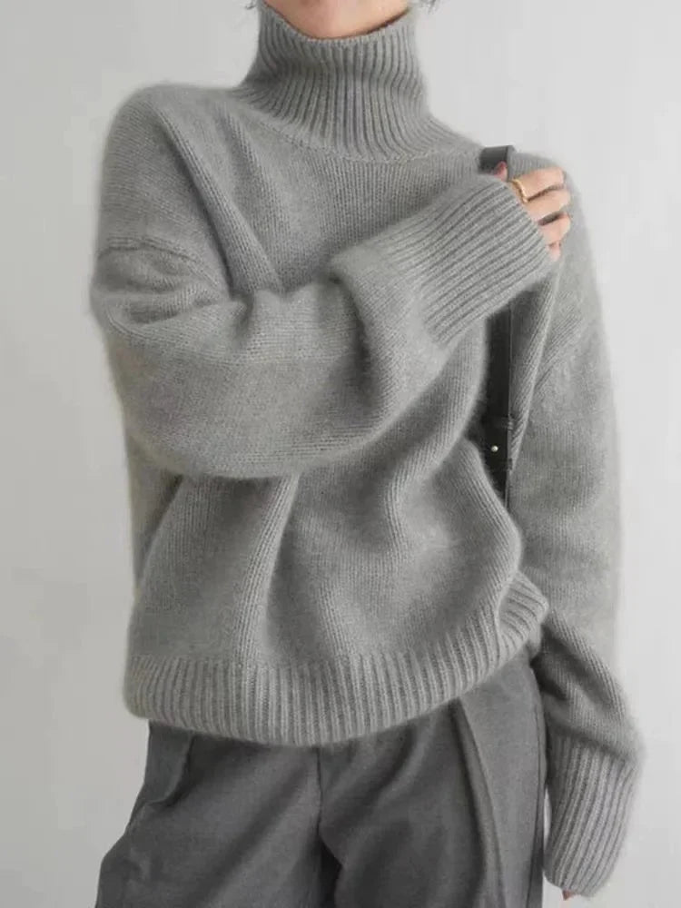 Amy | Pull Décontracté à Col Roulé