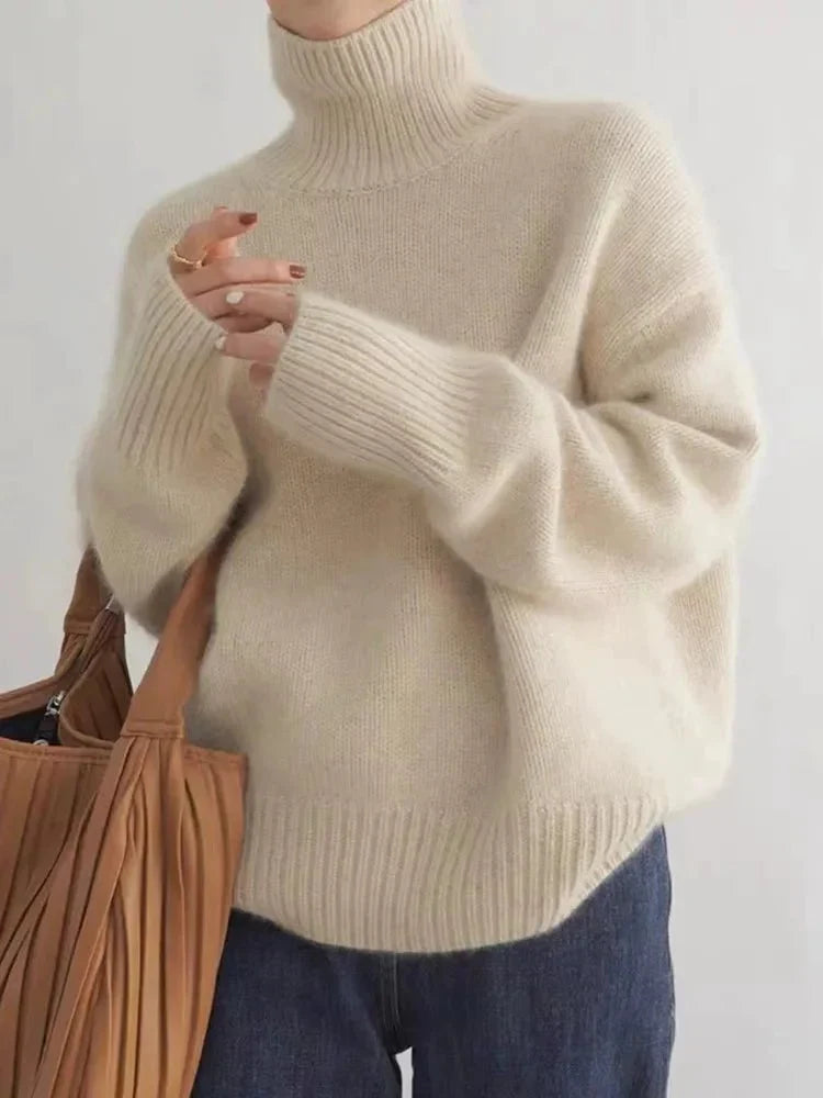 Amy | Pull Décontracté à Col Roulé