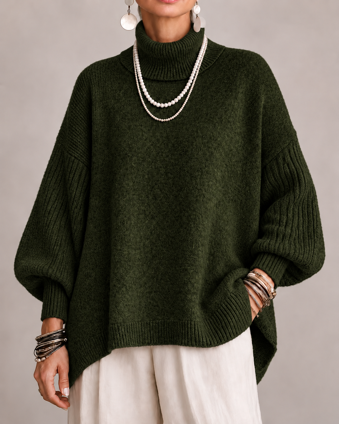 Kathleen | Pull Élégant à Col Roulé