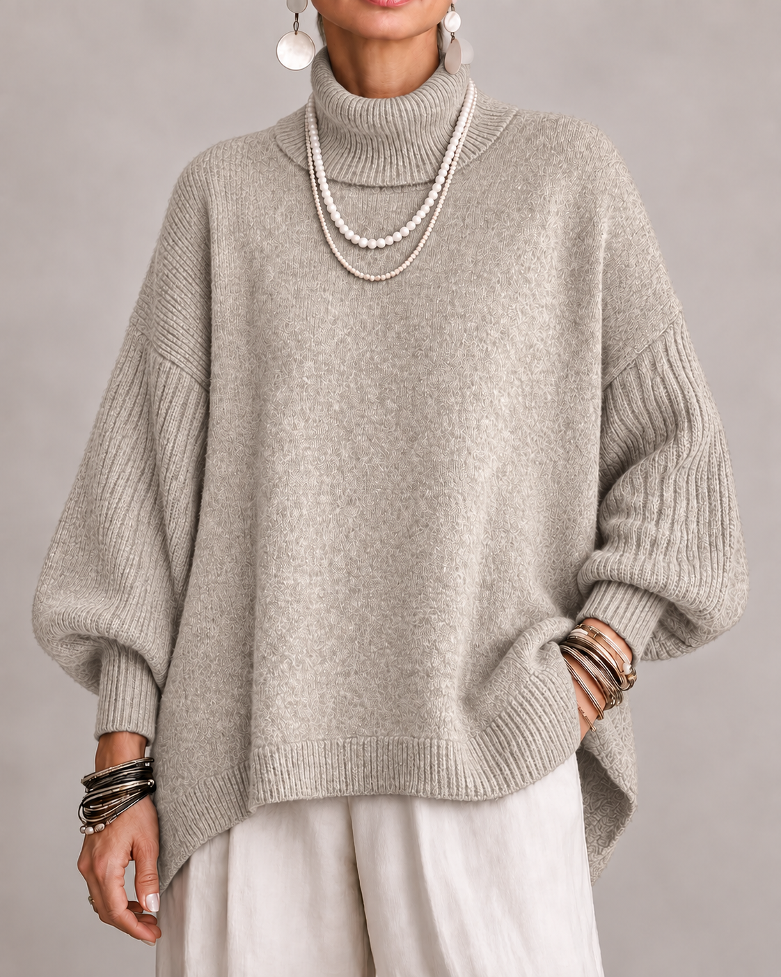 Kathleen | Pull Élégant à Col Roulé