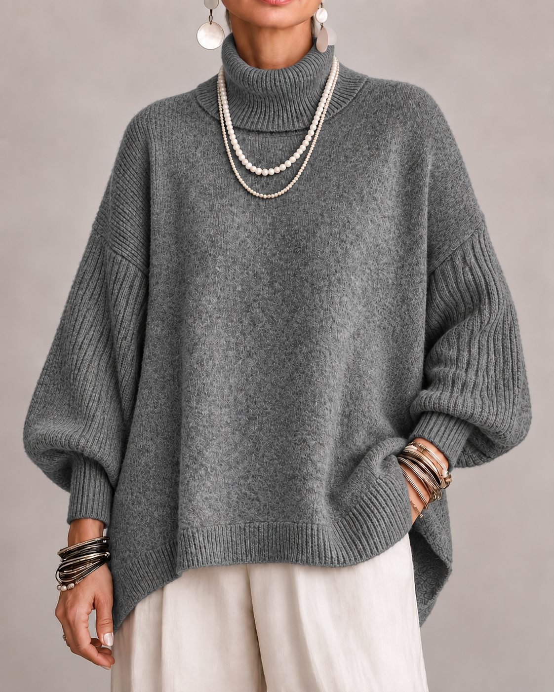 Kathleen | Pull Élégant à Col Roulé