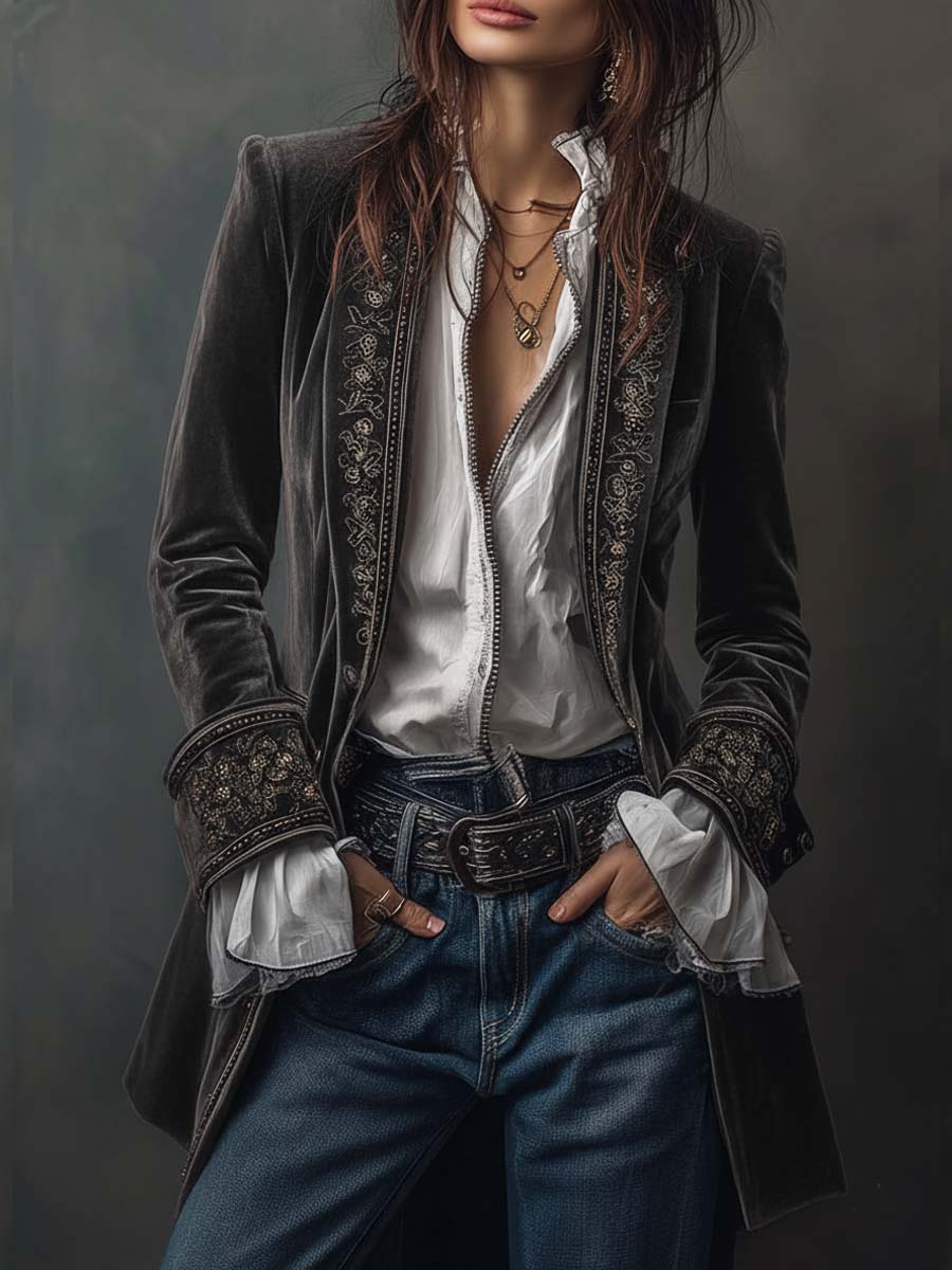 Anastasia | Veste Longue Brodée