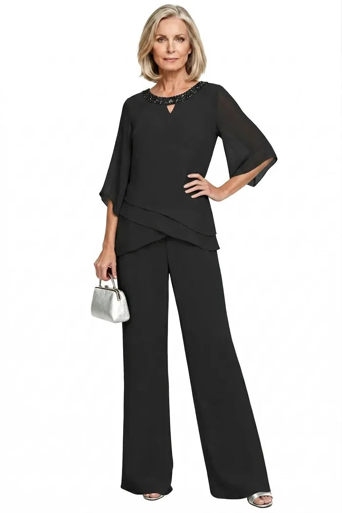 Ensemble Pantalon Élégant à Coupe Ample