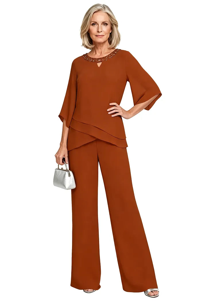 Ensemble Pantalon Élégant à Coupe Ample