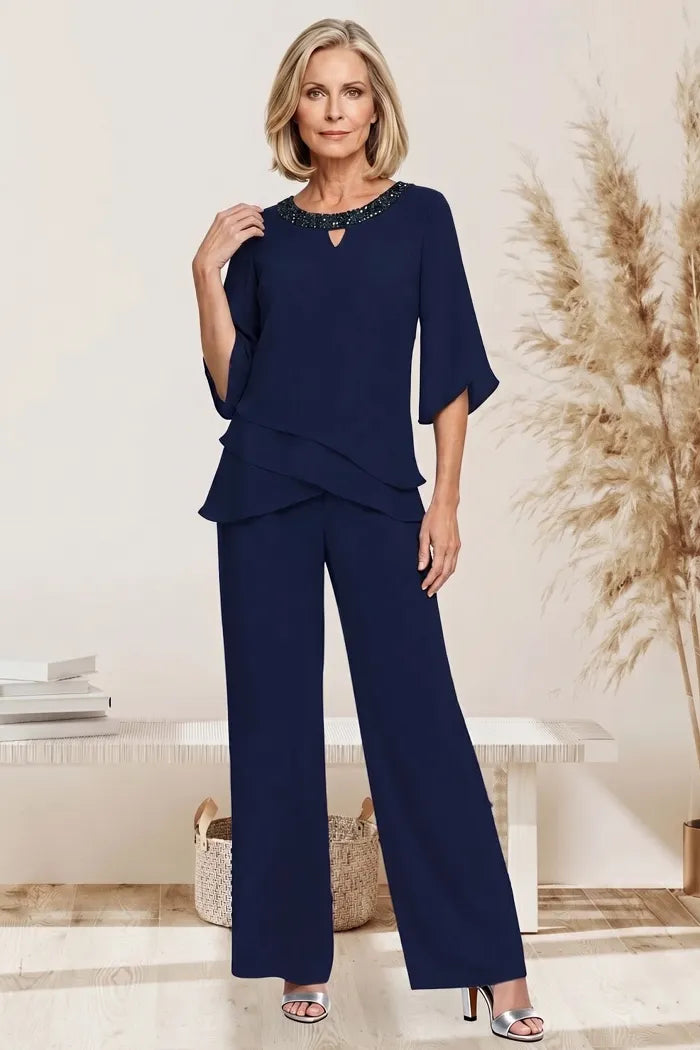 Ensemble Pantalon Élégant à Coupe Ample
