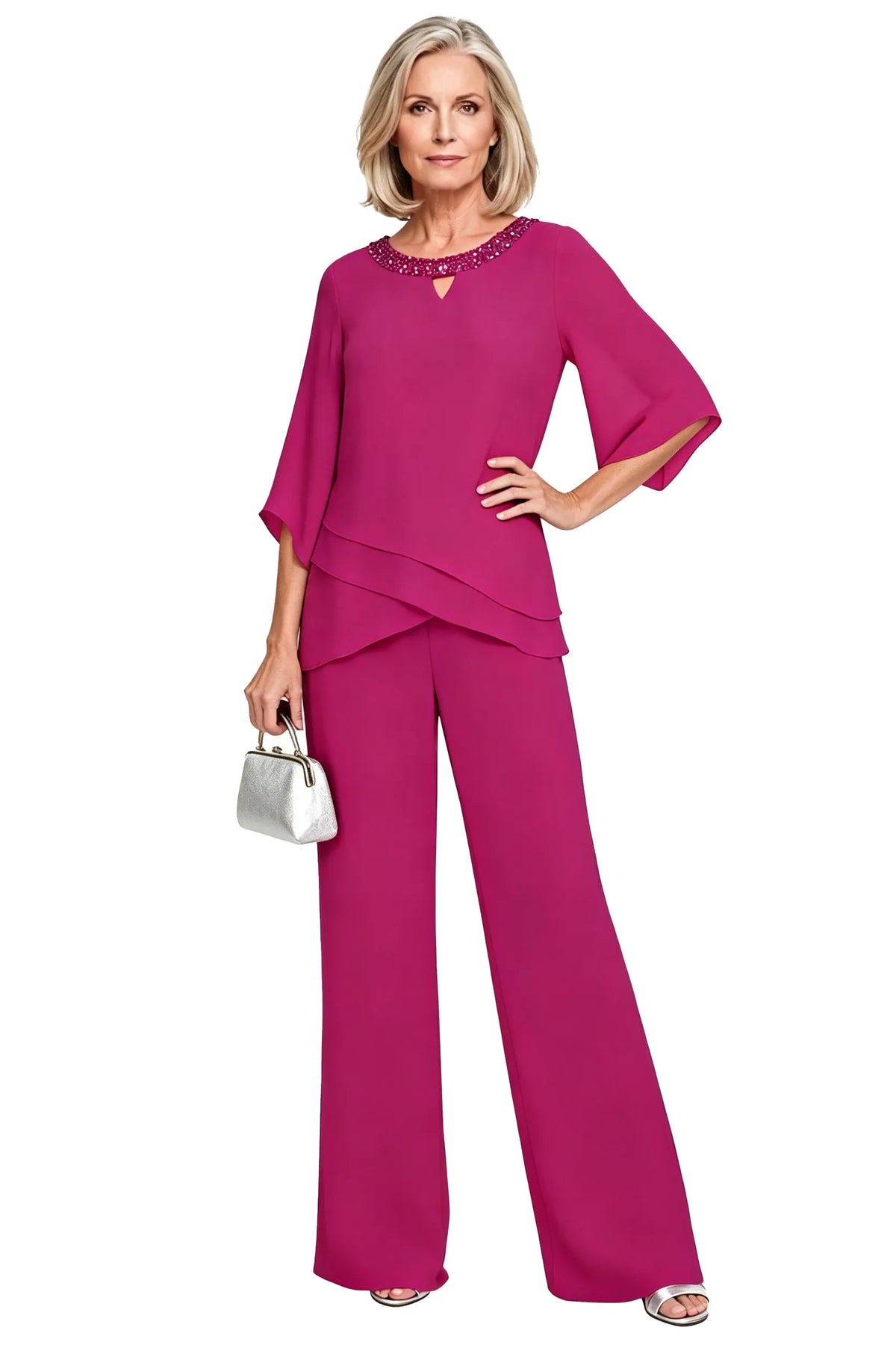 Ensemble Pantalon Élégant à Coupe Ample