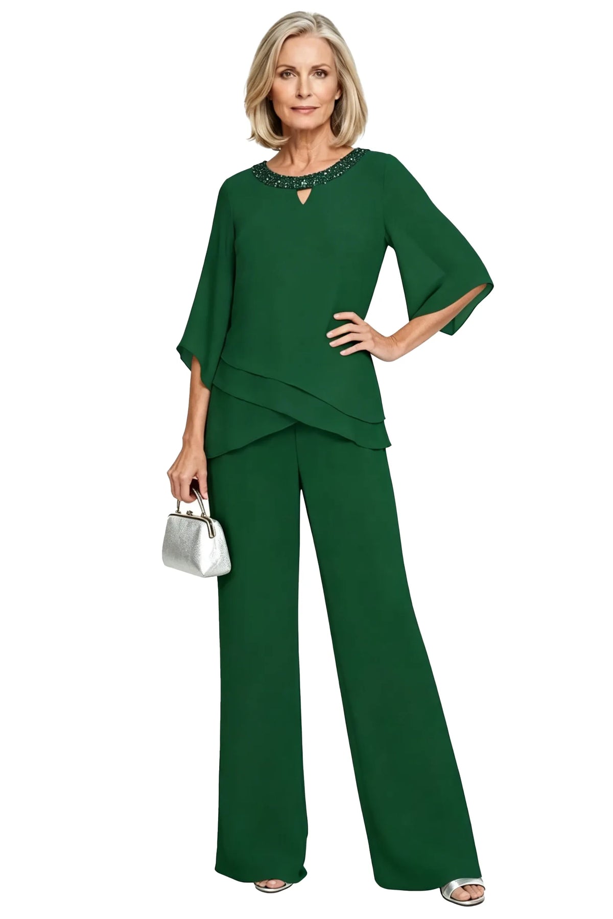 Ensemble Pantalon Élégant à Coupe Ample