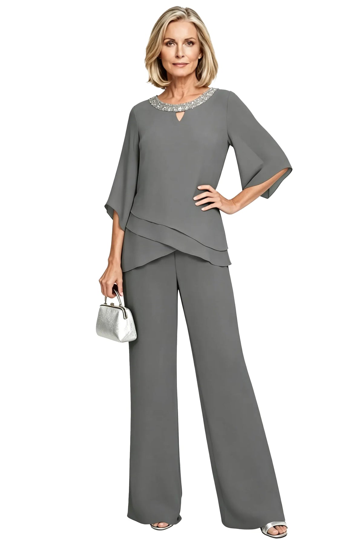 Ensemble Pantalon Élégant à Coupe Ample