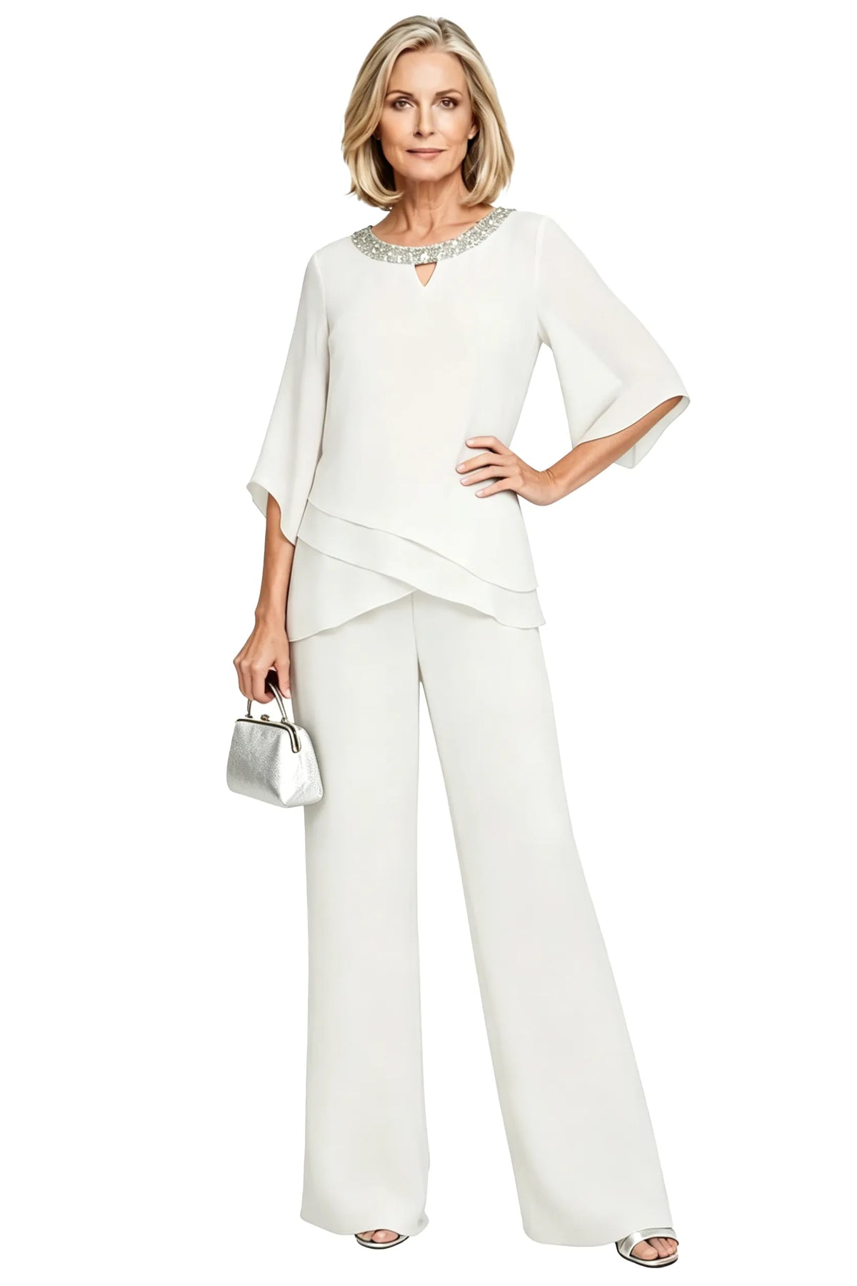Ensemble Pantalon Élégant à Coupe Ample