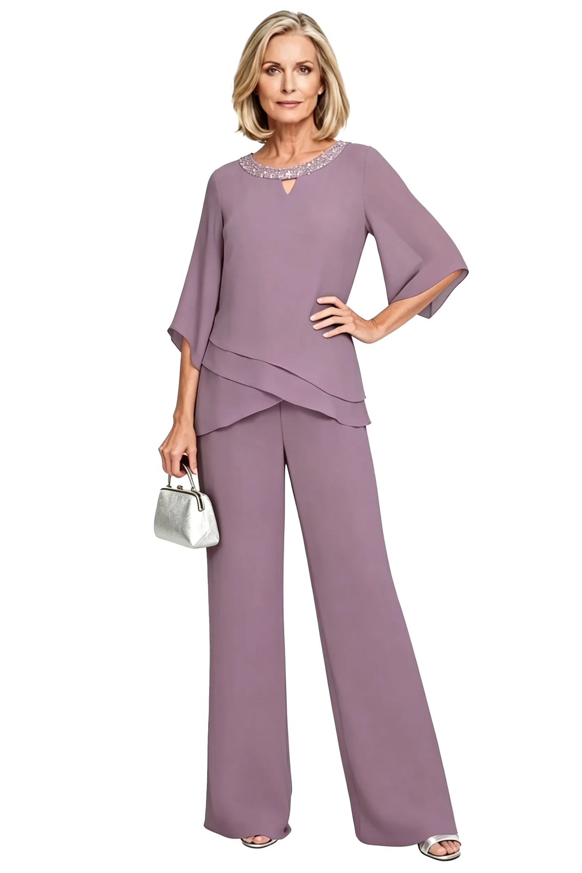 Ensemble Pantalon Élégant à Coupe Ample