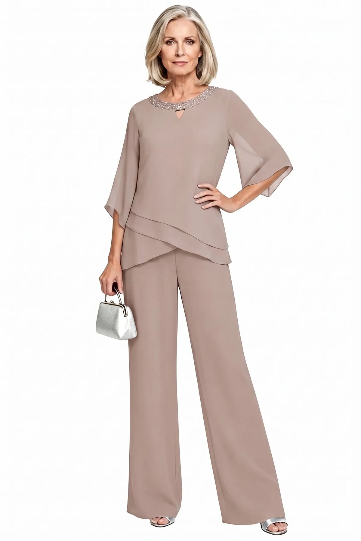 Ensemble Pantalon Élégant à Coupe Ample
