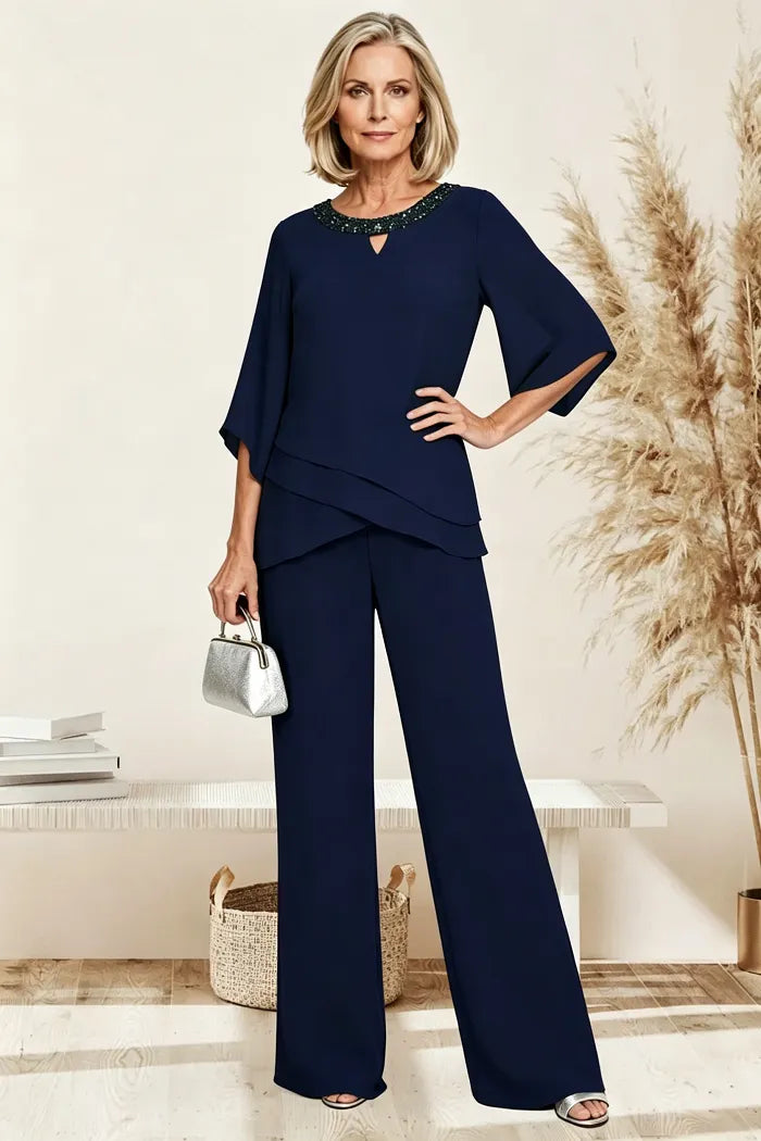 Ensemble Pantalon Élégant à Coupe Ample