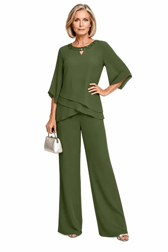 Ensemble Pantalon Élégant à Coupe Ample