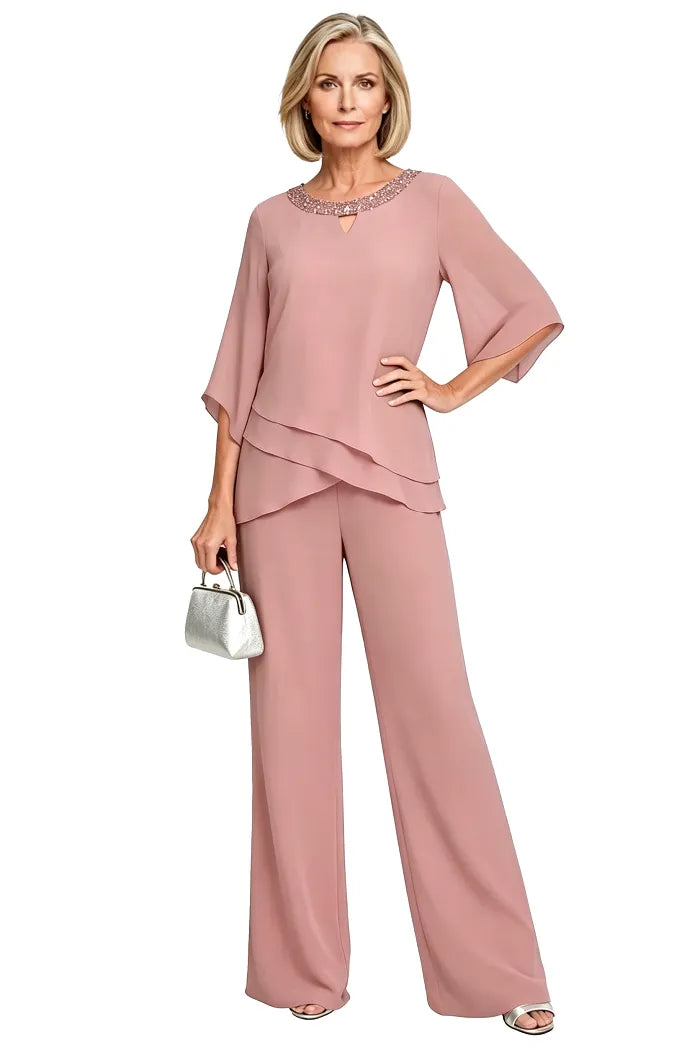 Ensemble Pantalon Élégant à Coupe Ample