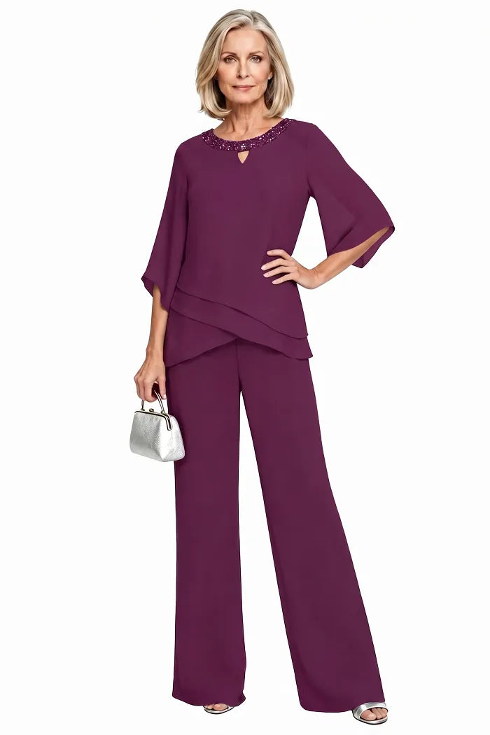 Ensemble Pantalon Élégant à Coupe Ample