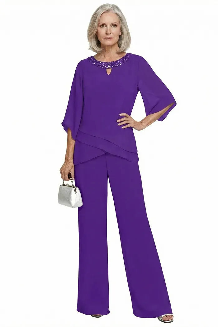 Ensemble Pantalon Élégant à Coupe Ample