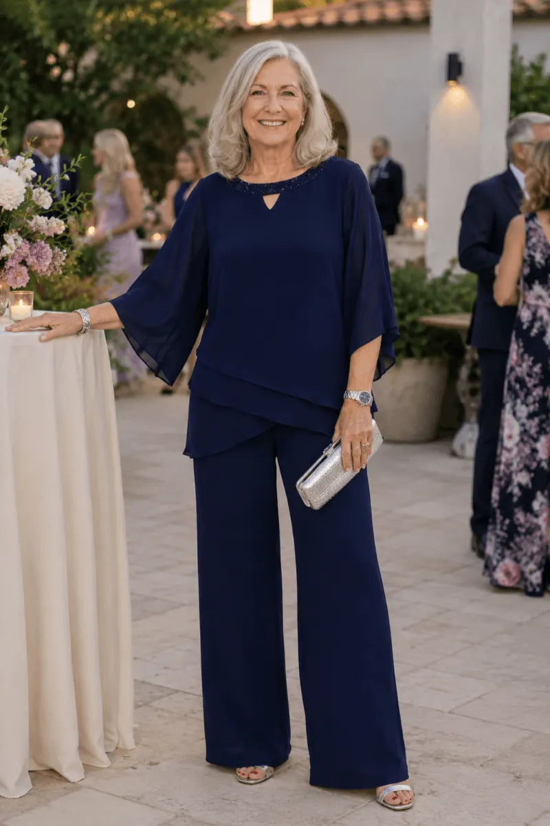 Ensemble Pantalon Élégant à Coupe Ample