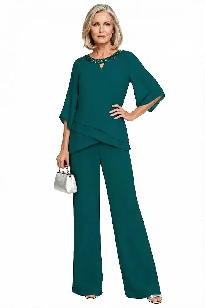 Ensemble Pantalon Élégant à Coupe Ample