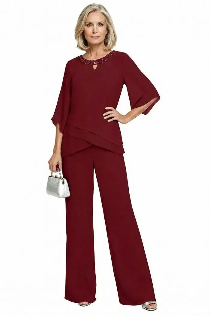 Ensemble Pantalon Élégant à Coupe Ample