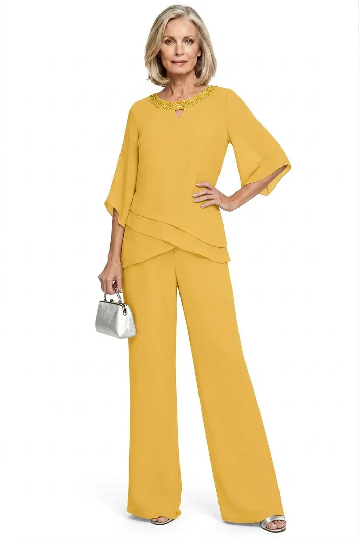 Ensemble Pantalon Élégant à Coupe Ample